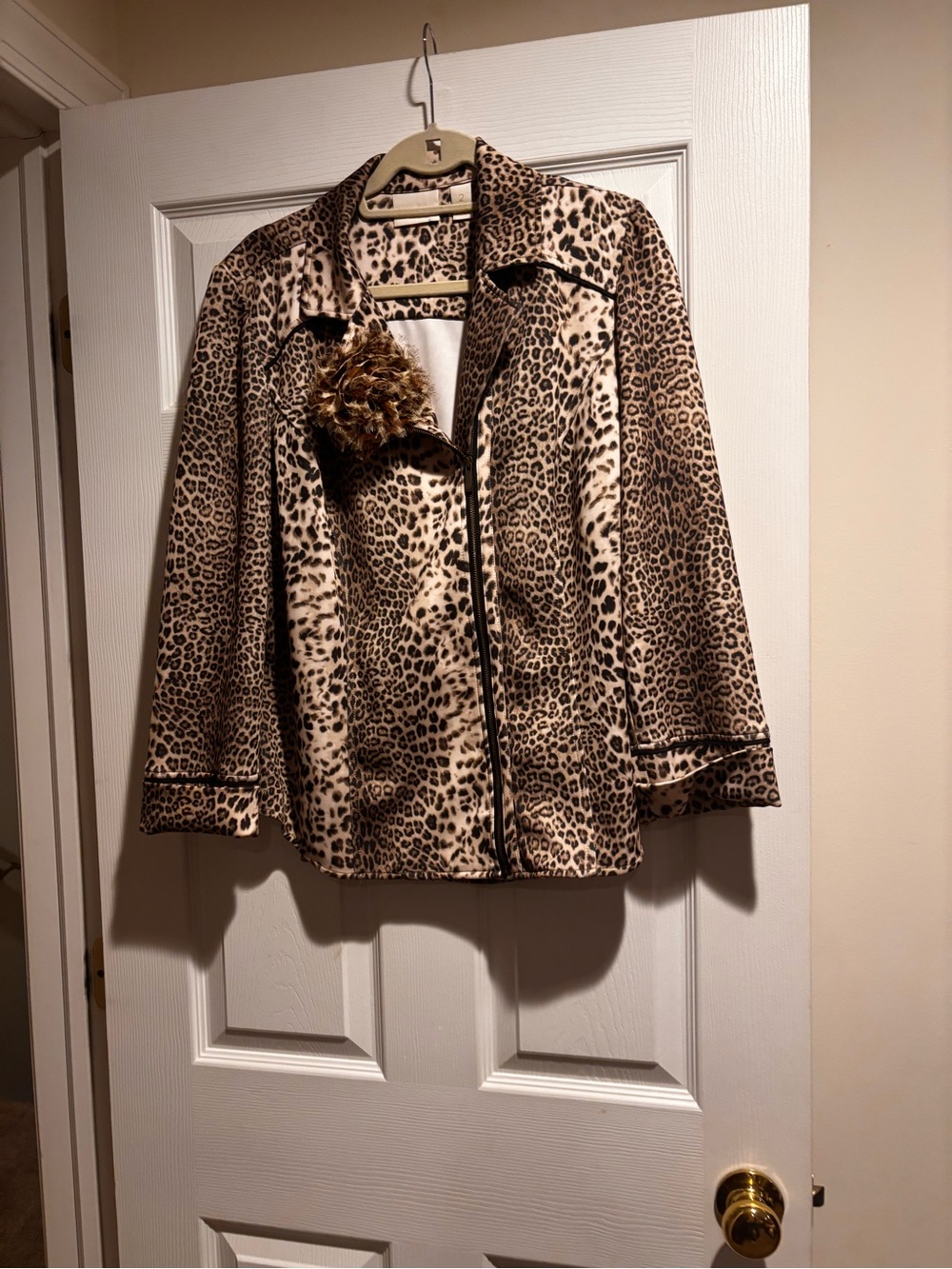 Chico’s Leopard Jacket & Pin
